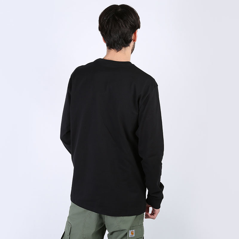 Лонгслив Carhartt WIP L/S College T-Shirt (I024805-blk/whit)  - цена, описание, фото 4